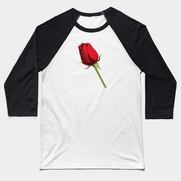 Red Rose Baseball T-Shirt by Madelyn_Frere